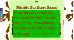 Desktop Screenshot of muddyfeathersfarm.com